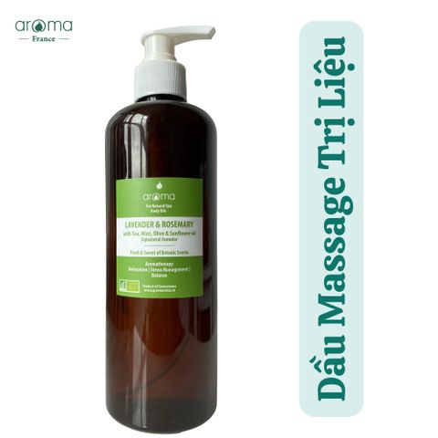 Dầu massage trị liệu, dầu xoa bóp, dầu massage Oải hương & Hương thảo - Lavender & Rosemary Body Oil Spa