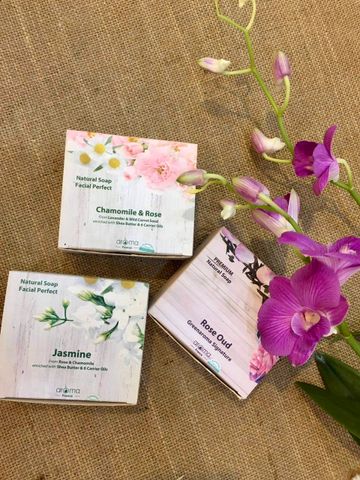 Xà phòng handmade Cao cấp Hoa Hồng & Lài - Rose & Jasmine Handcrafted Soap  - Xà phòng thiên nhiên Aroma - Xà phòng thủ công hoa hồng & lài