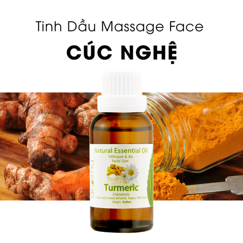 Tinh dầu massage mặt Cúc Nghệ - Chamomile & Turmeric Facial Oil - Dầu dưỡng da mặt - Dầu chống nhăn - Dầu sáng da
