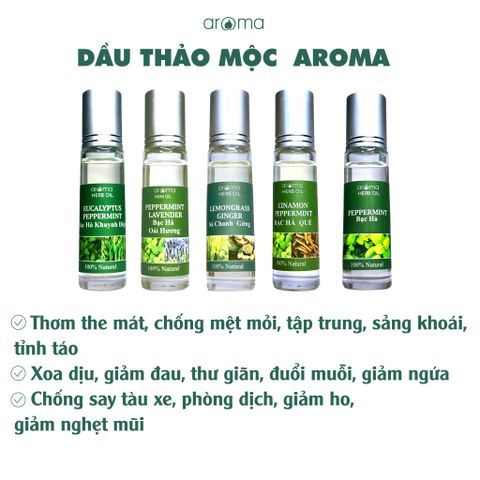 DẦU THẢO MỘC AROMA BẠC HÀ OẢI HƯƠNG – DẦU NÓNG – DẦU GIÓ THƠM - DẦU XOA BÓP