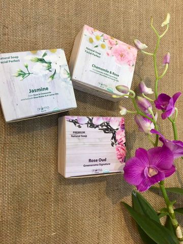 Xà phòng handmade Hồng Nghệ - Rose & Turmeric Handcrafted Soap  - Xà phòng thiên nhiên Aroma - Xà phòng thủ công hồng nghệ