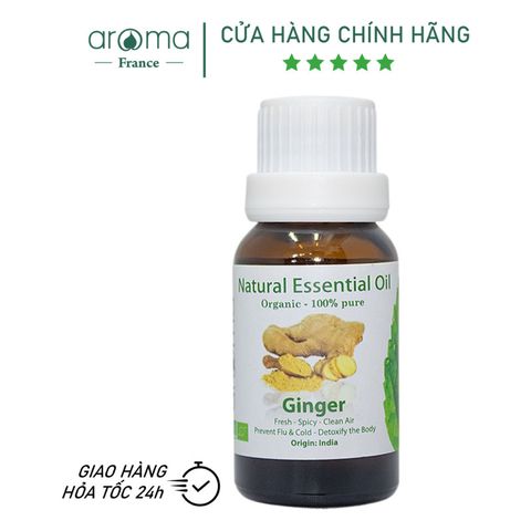 Tinh Dầu Thiên Nhiên Gừng - Ginger Essential Oil - tinh dầu xông nhà, tinh dầu thơm nhà