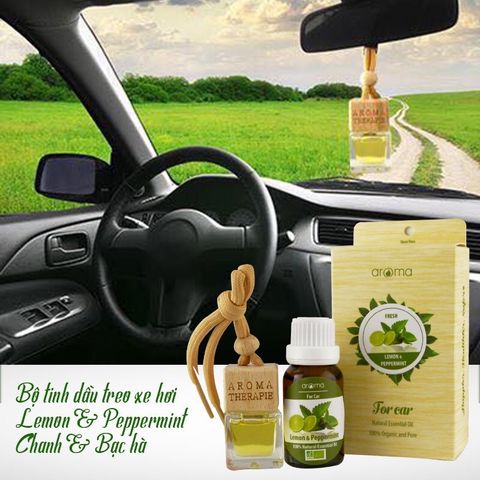 Tinh dầu treo xe Chanh & Bạc hà - 30ml Lemon Peppermint for car