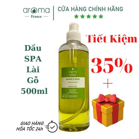 Dầu massage body toàn thân thư giãn, thăng hoa, thu hút - Dầu Massage Spa cao cấp Hoa Lài Hoàng đàn tuyết tùng  - 500ml