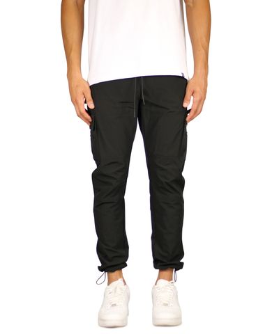 Black Nylon Cargo Pants