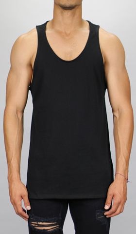 Slit Long Tank Tops