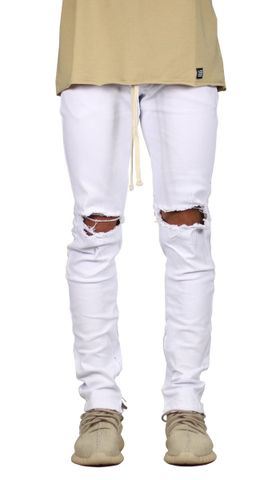 White Nate Zipper Pant