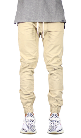 Khaki Drop Crotch Jogger