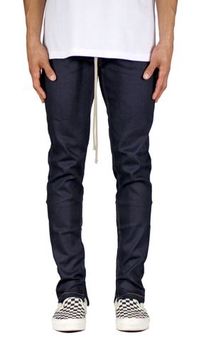 Raw Indigo Stack Zipper Jean