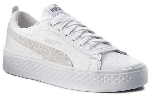 Puma Smash Platform Low 'White' 366487 06 Chính Hãng - Qua Sử Dụng - Độ Mới Cao