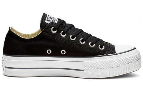 (WMNS) Converse Chuck Taylor All Star Lift Ox 'Black White' 560250C Chính Hãng - Qua Sử Dụng - Độ Mới Cao