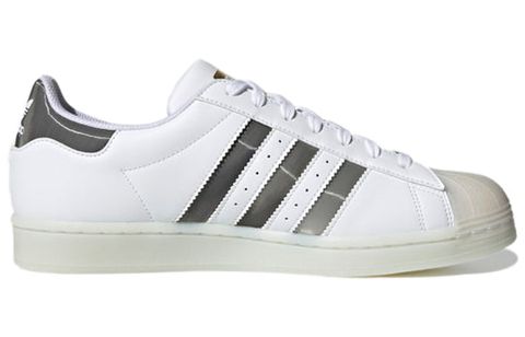 Adidas Originals Unisex Superstar Sneakers White/Silver/Grey HO0233 Chính Hãng - Qua Sử Dụng - Độ Mới Cao