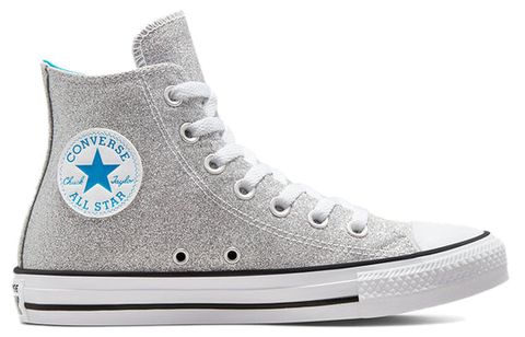 (WMNS) Converse Chuck Taylor Authentic Glam Hi 'Gray Silver' 542046C Chính Hãng - Qua Sử Dụng - Độ Mới Cao