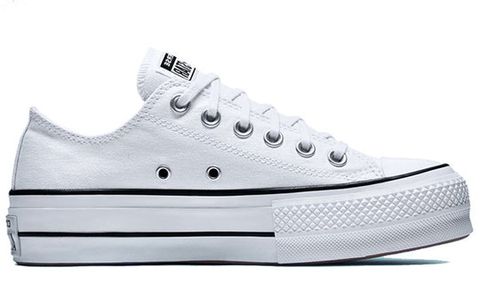 (WMNS) Converse Chuck Taylor All Star Lift Ox 'White Black' 560251C Chính Hãng - Qua Sử Dụng - Độ Mới Cao