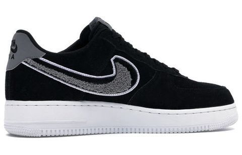 Nike Air Force 1 Low 3D Chenille Swoosh Black Cool Grey 823511-014 Chính Hãng - Qua Sử Dụng - Độ Mới Cao