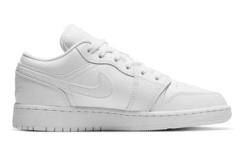 Air Jordan 1 Low 'Triple White Tumbled Leather' 553560-130 Chính Hãng - Qua Sử Dụng - Độ Mới Cao