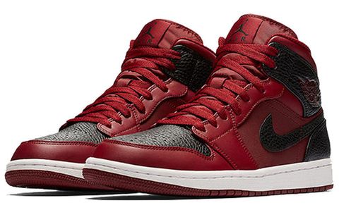 Jordan 1 Retro Mid Team Red Black 554724-601 Chính Hãng - Qua Sử Dụng - Độ Mới Cao