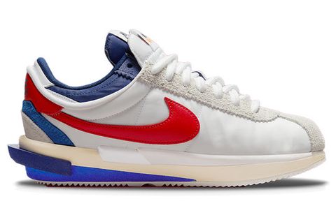 Nike Zoom Cortez SP sacai White University Red Blue DQ0581-100 Chính Hãng - Qua Sử Dụng - Độ Mới Cao