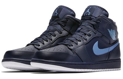 Jordan 1 Retro Mid Obsidian University Blue 554724-405 Chính Hãng - Qua Sử Dụng - Độ Mới Cao