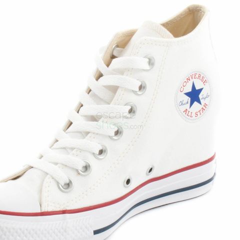 Converse Chuck Taylor All Star Lux 100 Mid White 547200C Chính Hãng - Qua Sử Dụng - Độ Mới Cao