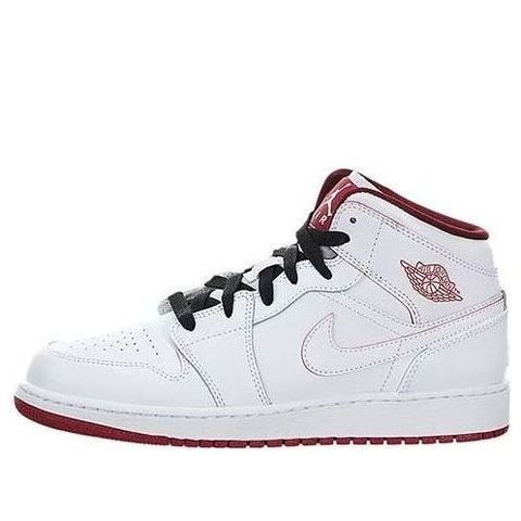 Air Jordan 1 Retro Mid 'White Gym Red' 554725-103 Chính Hãng - Qua Sử Dụng - Độ Mới Cao