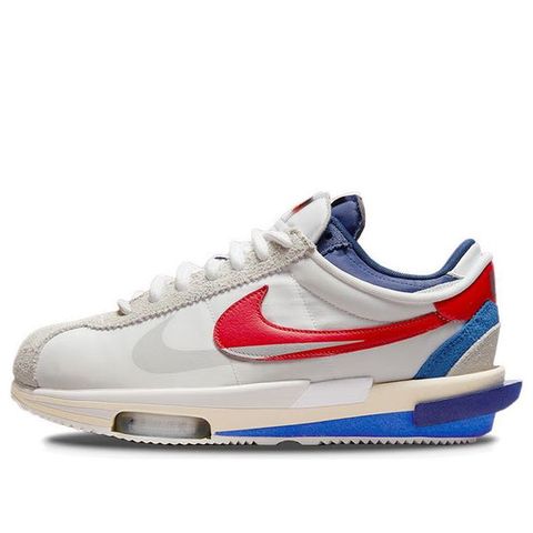 Nike Zoom Cortez SP sacai White University Red Blue DQ0581-100 Chính Hãng - Qua Sử Dụng - Độ Mới Cao