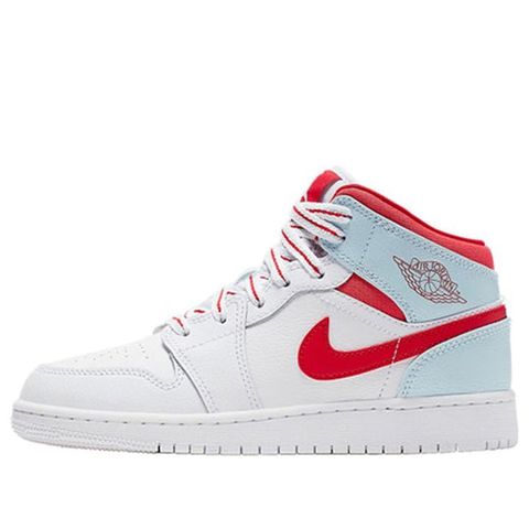 (GS) Air Jordan 1 Mid 'Topaz Mist' 555112-104 Chính Hãng - Qua Sử Dụng - Độ Mới Cao