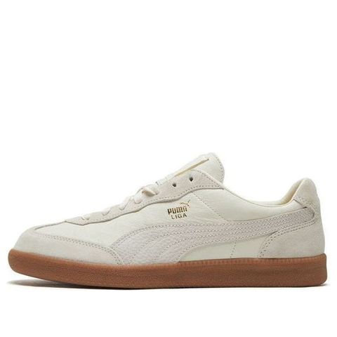 PUMA Liga Leather Shoe Beige 364597-01 Chính Hãng - Qua Sử Dụng - Độ Mới Cao