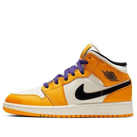 Jordan 1 Mid SE Lakers (GS) BQ6931-700 Chính Hãng - Qua Sử Dụng - Độ Mới Cao