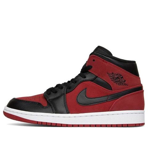 Jordan 1 Mid Gym Red Black 554724-610 Chính Hãng - Qua Sử Dụng - Độ Mới Cao