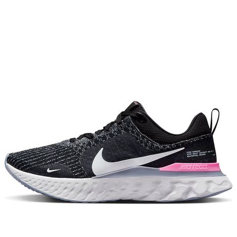 Nike React Infinity Run Flyknit 3 'Black Football Grey Pink' DZ3014-001 Chính Hãng - Qua Sử Dụng - Độ Mới Cao