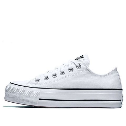 (WMNS) Converse Chuck Taylor All Star Lift Ox 'White Black' 560251C Chính Hãng - Qua Sử Dụng - Độ Mới Cao