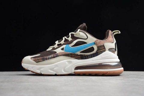 Nike Air Max 270 React Pendleton By You Custom White Brown CQ7386-991 Chính Hãng - Qua Sử Dụng - Độ Mới Cao