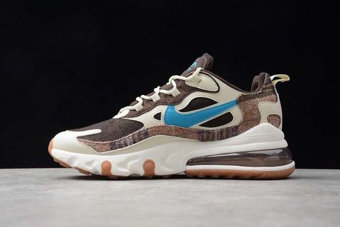 Nike Air Max 270 React Pendleton By You Custom White Brown CQ7386-991 Chính Hãng - Qua Sử Dụng - Độ Mới Cao