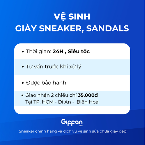 Vệ sinh giày sneaker, sandals