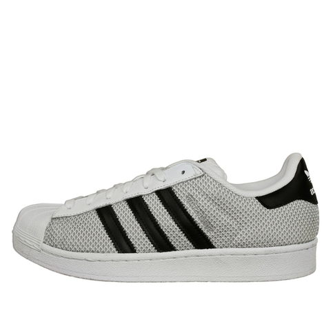 Adidas Originals Superstar 80s Weave Pack Trainers Shoes White Black ART S76674 Chính Hãng - Qua Sử Dụng - Độ Mới Cao