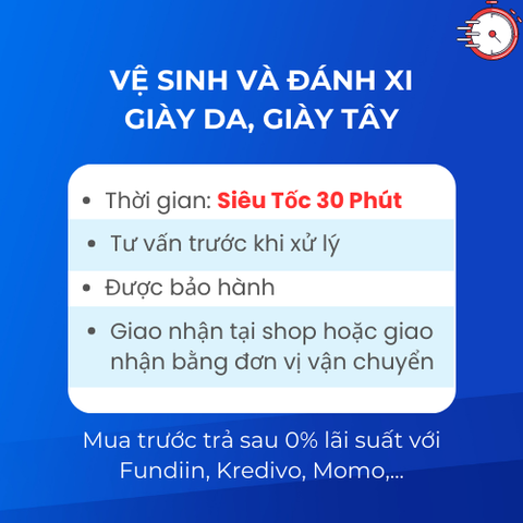 Đánh xi giày da lấy liền (trong 15 phút)