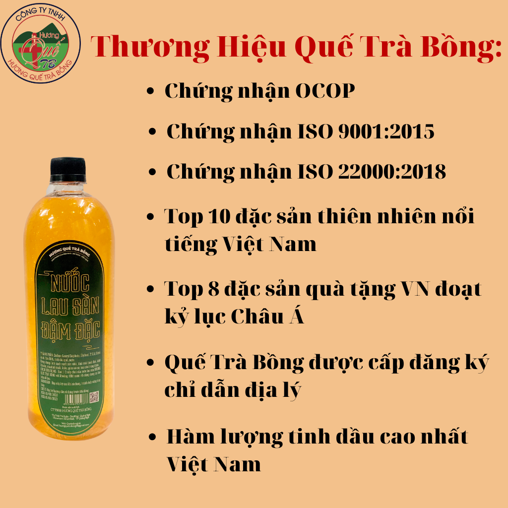 Nước Lau Sàn Quế Đậm Đặc 1000ml