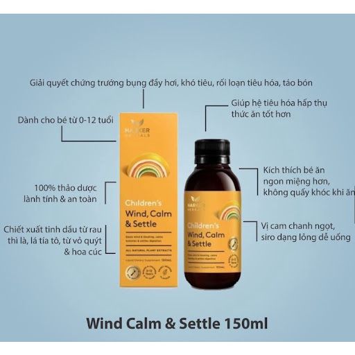 Harker tiêu hóa children's wind, calm, settle 150ml New Zeand. (chai)