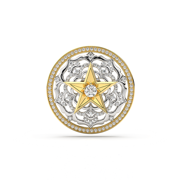 Huy Hiệu Kim Cương Tự Nhiên Vàng 18K