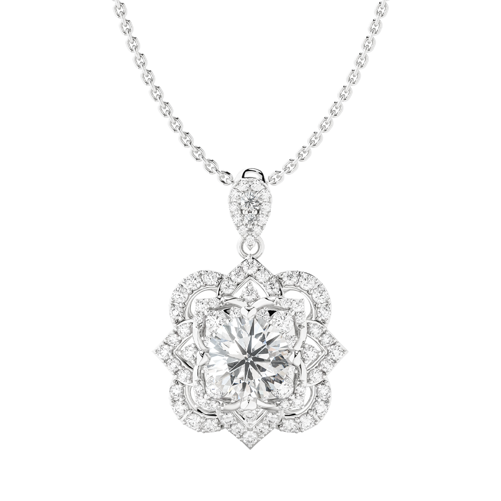 Bộ Trang Sức Kim Cương Loveknot Charm Ver.2