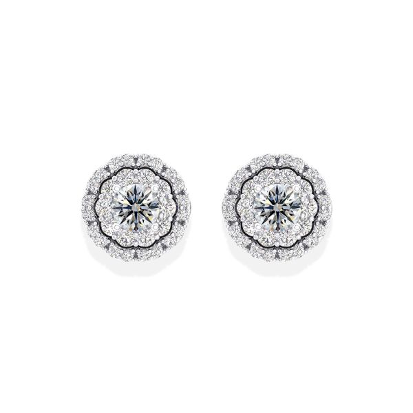 Bông Tai Kim Cương Tự Nhiên Vàng 18K