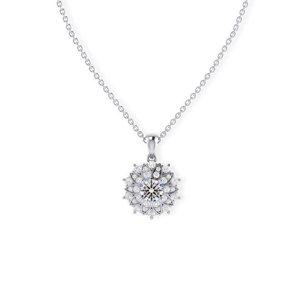 Mặt Dây Chuyền Kim Cương Tự Nhiên Vàng 18K