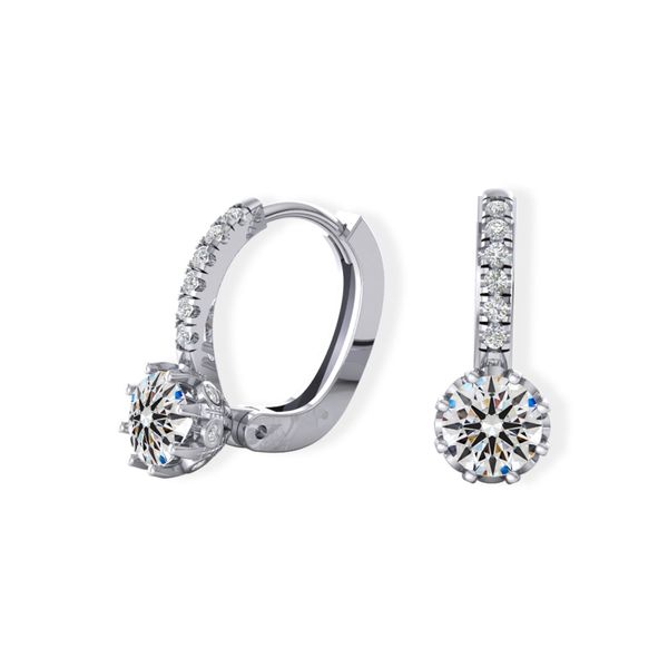 Bông Tai Kim Cương Tự Nhiên Vàng 18K