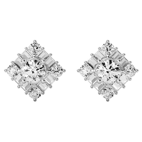 Bông Tai Kim Cương Tự Nhiên Vàng 18K