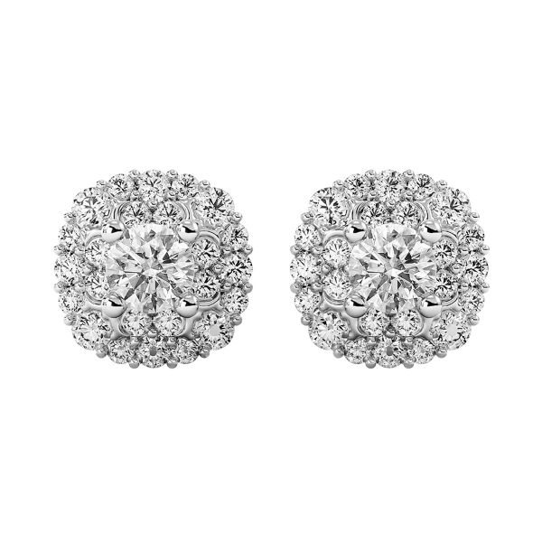 Bông Tai Kim Cương Tự Nhiên Vàng 18K