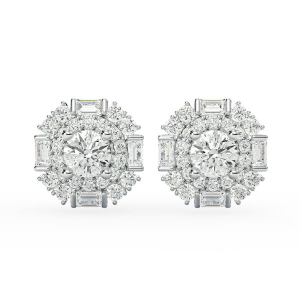 Bông Tai Kim Cương Tự Nhiên Vàng 18K