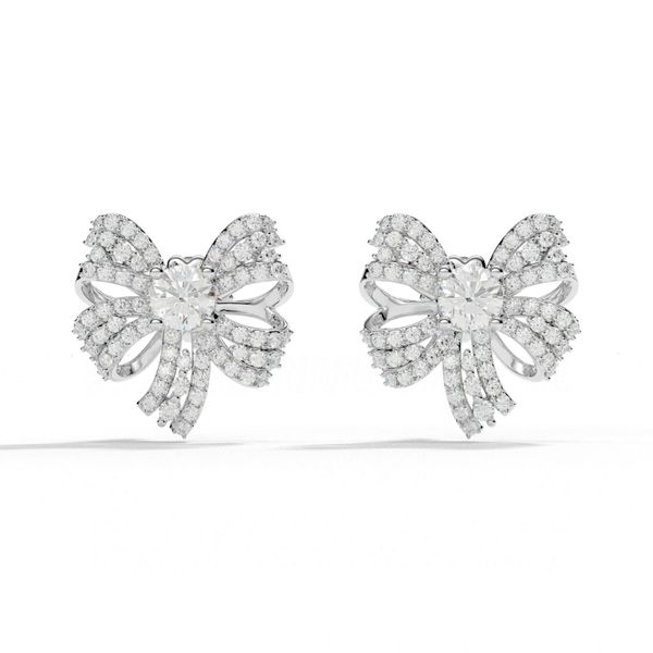 Bông Tai Kim Cương Tự Nhiên Vàng 18K