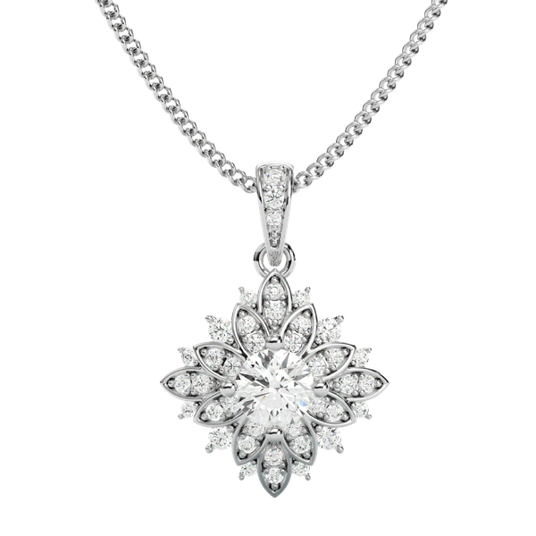 Mặt Dây Chuyền Kim Cương Tự Nhiên Vàng 18K