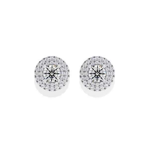 Bông Tai Kim Cương Tự Nhiên Vàng 18K